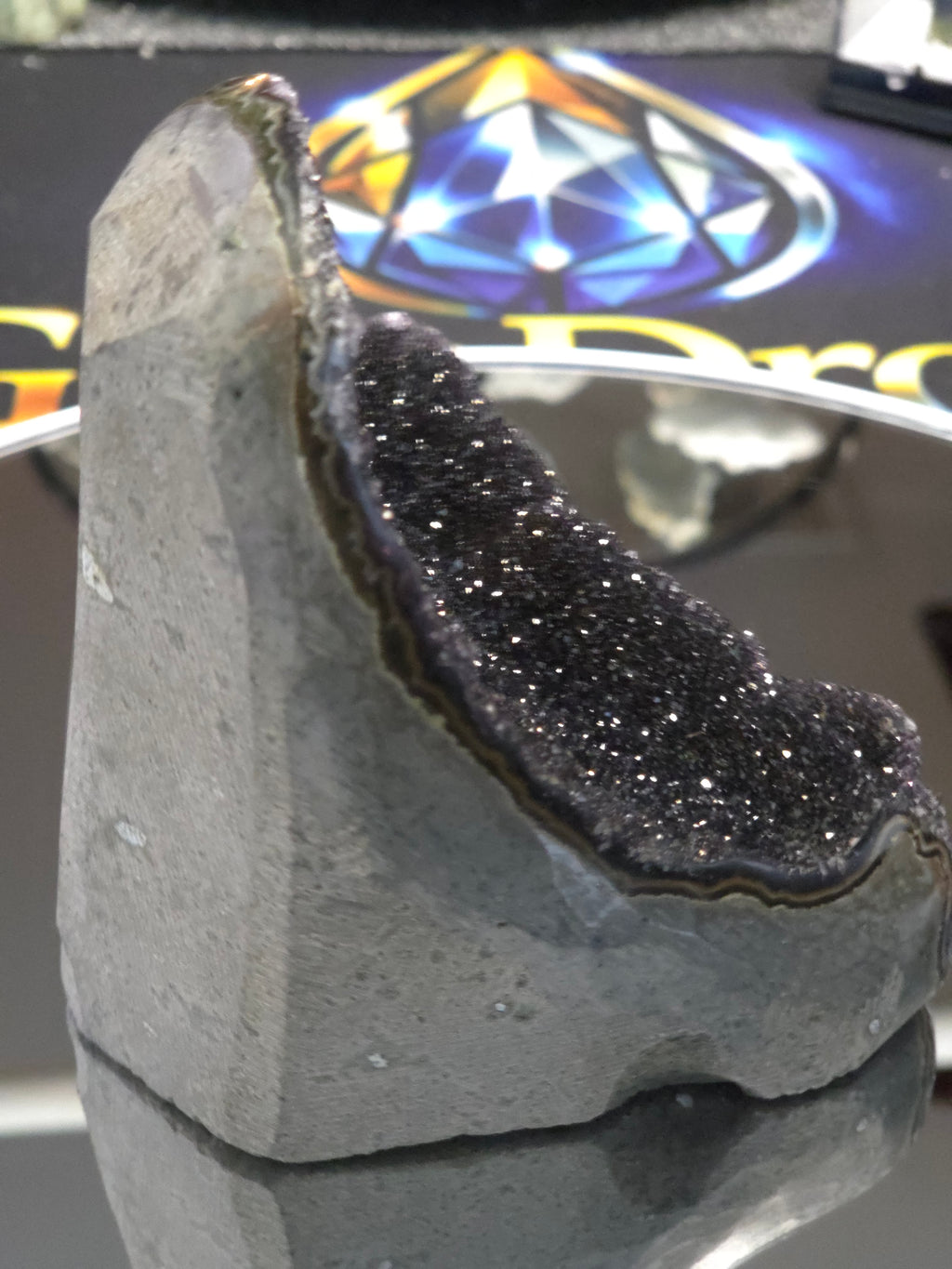 Uruguay Dark Rainbow Amethyst Mini Cathedral #9