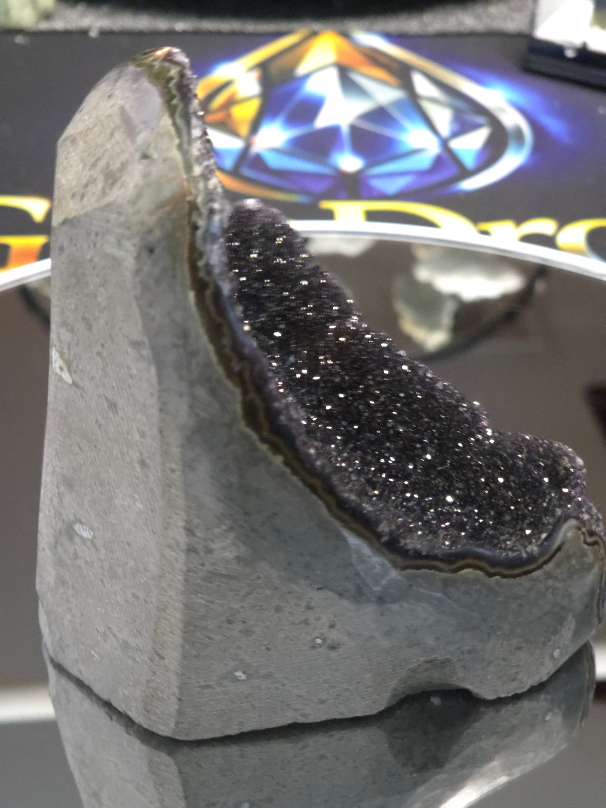 Uruguay Dark Rainbow Amethyst Mini Cathedral #9
