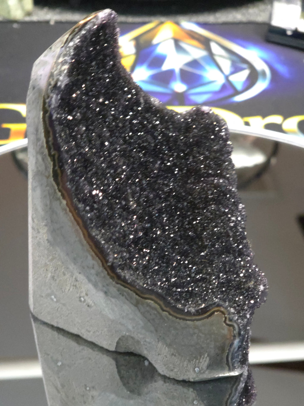 Uruguay Dark Rainbow Amethyst Mini Cathedral #9