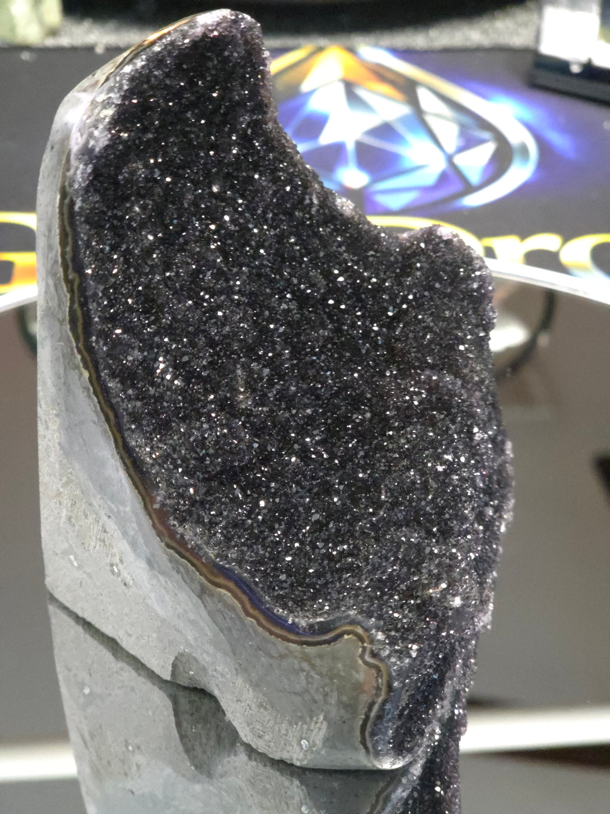 Uruguay Dark Rainbow Amethyst Mini Cathedral #9