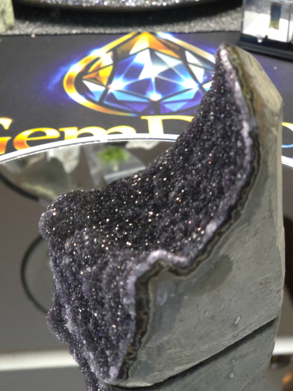 Uruguay Dark Rainbow Amethyst Mini Cathedral #9