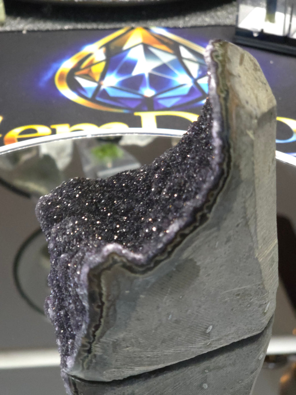 Uruguay Dark Rainbow Amethyst Mini Cathedral #9