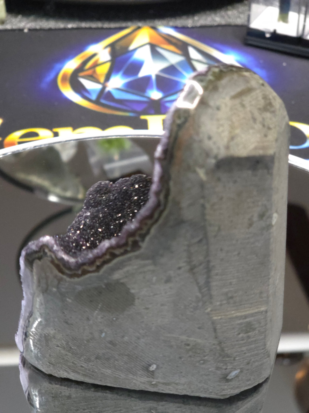 Uruguay Dark Rainbow Amethyst Mini Cathedral #9
