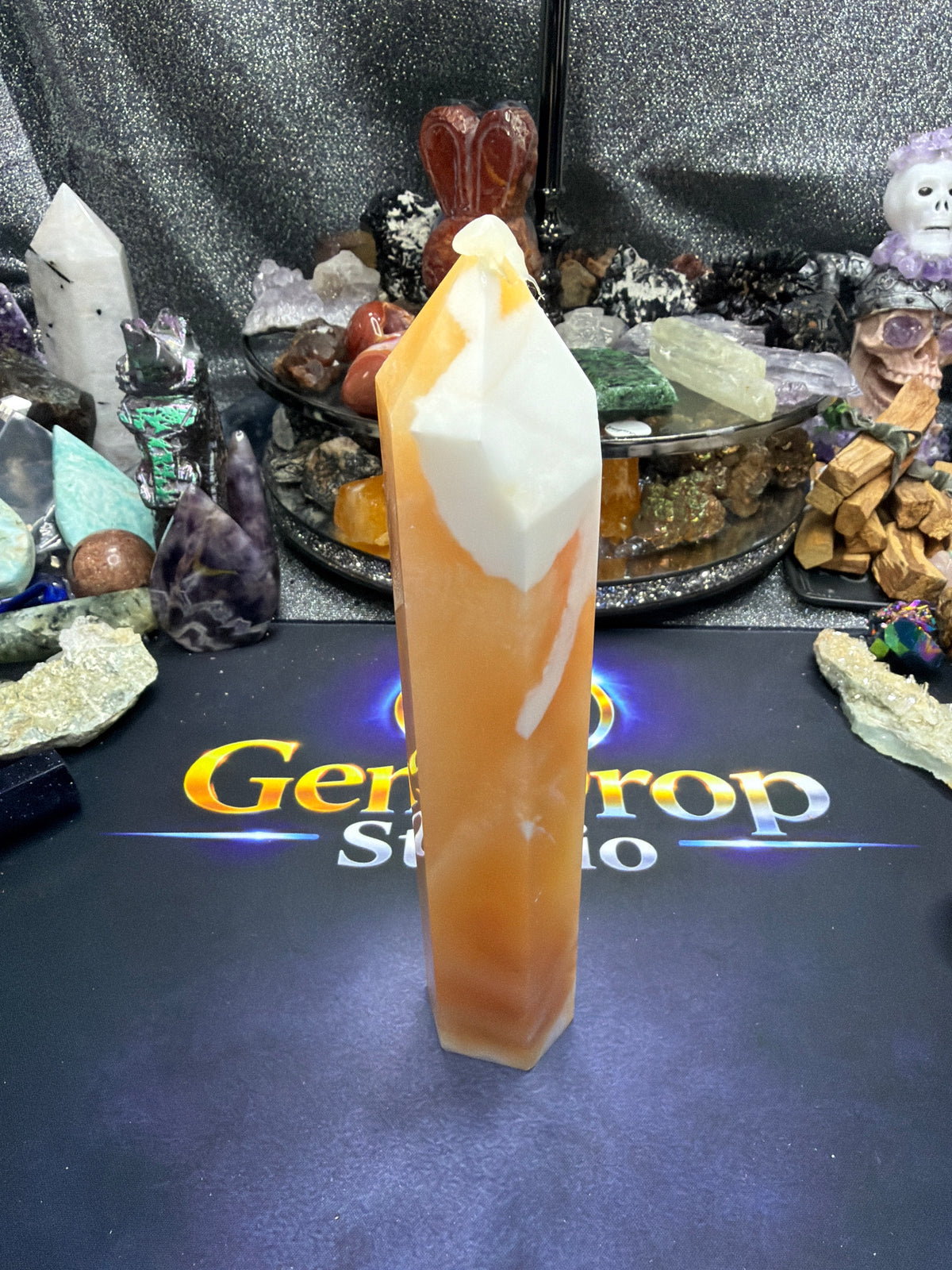 Honey Calcite Tower