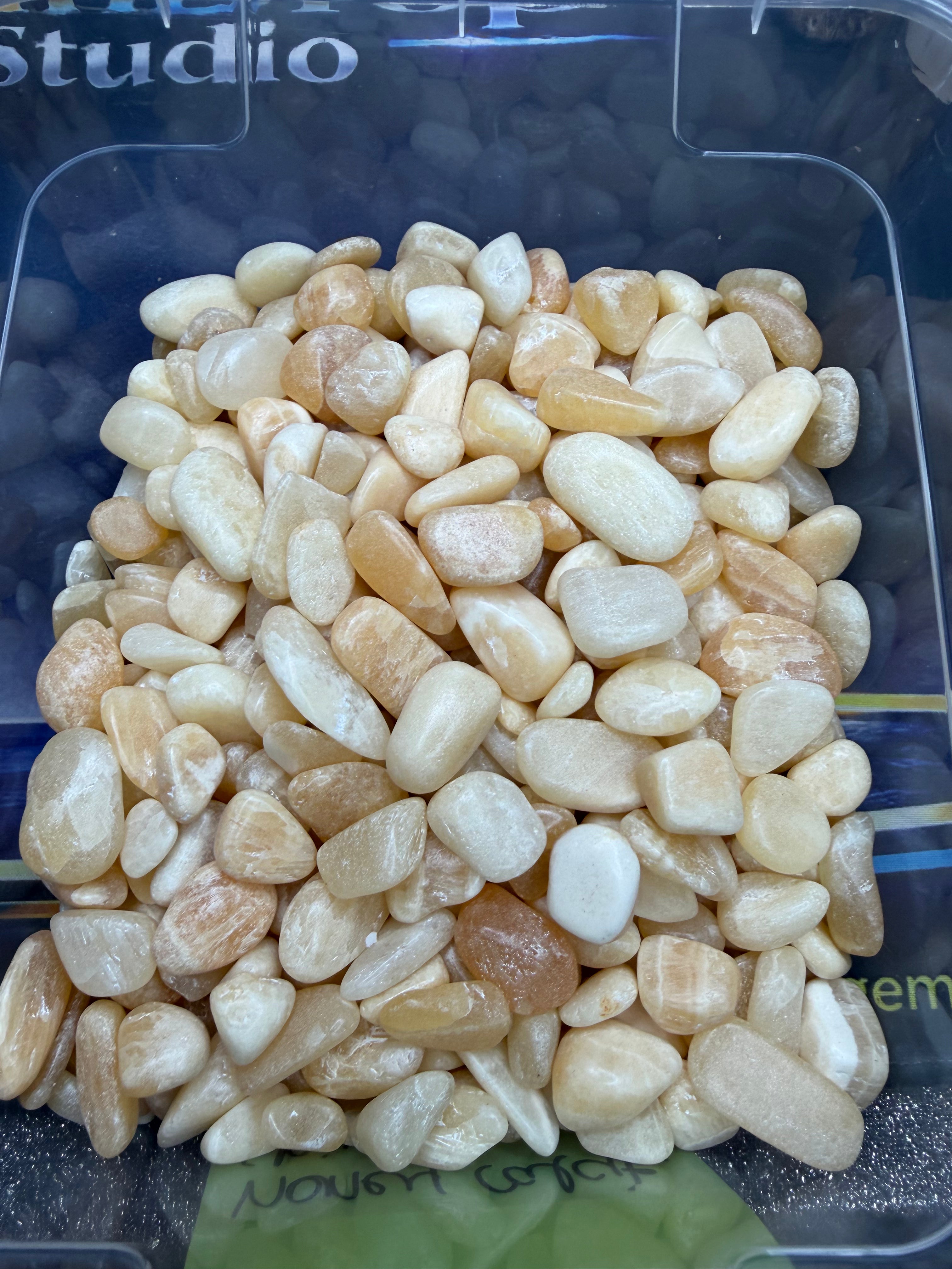 Honey Calcite chips - 1LB Bulk Bag