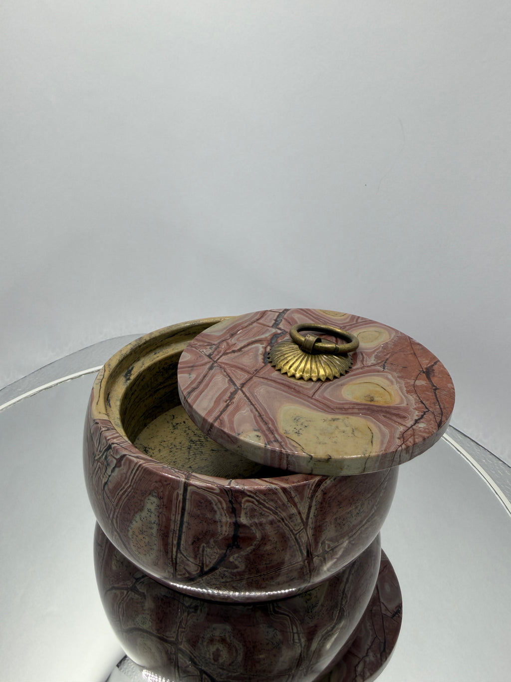 Picture Jasper Bowl with lid #1