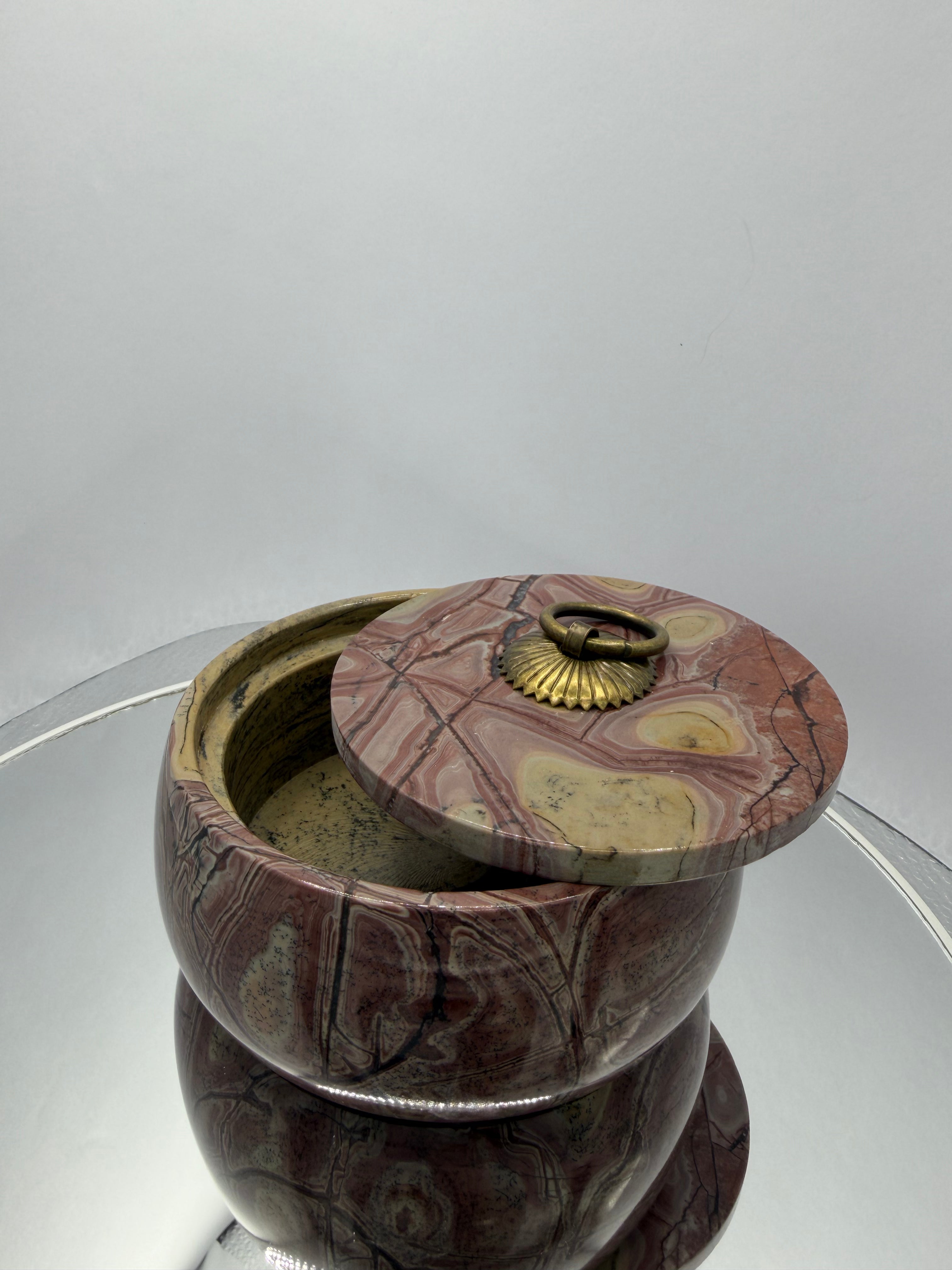 Picture Jasper Bowl with lid #1