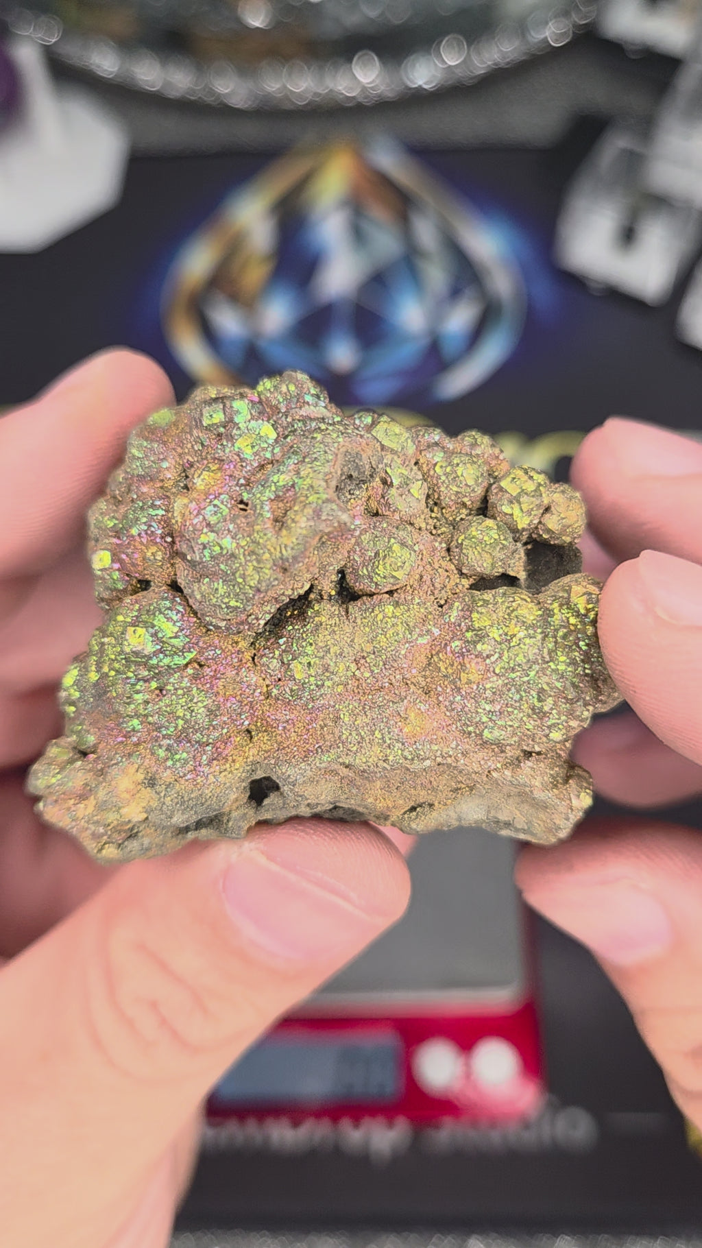 Natural Rainbow Iridescent Pyrite #012