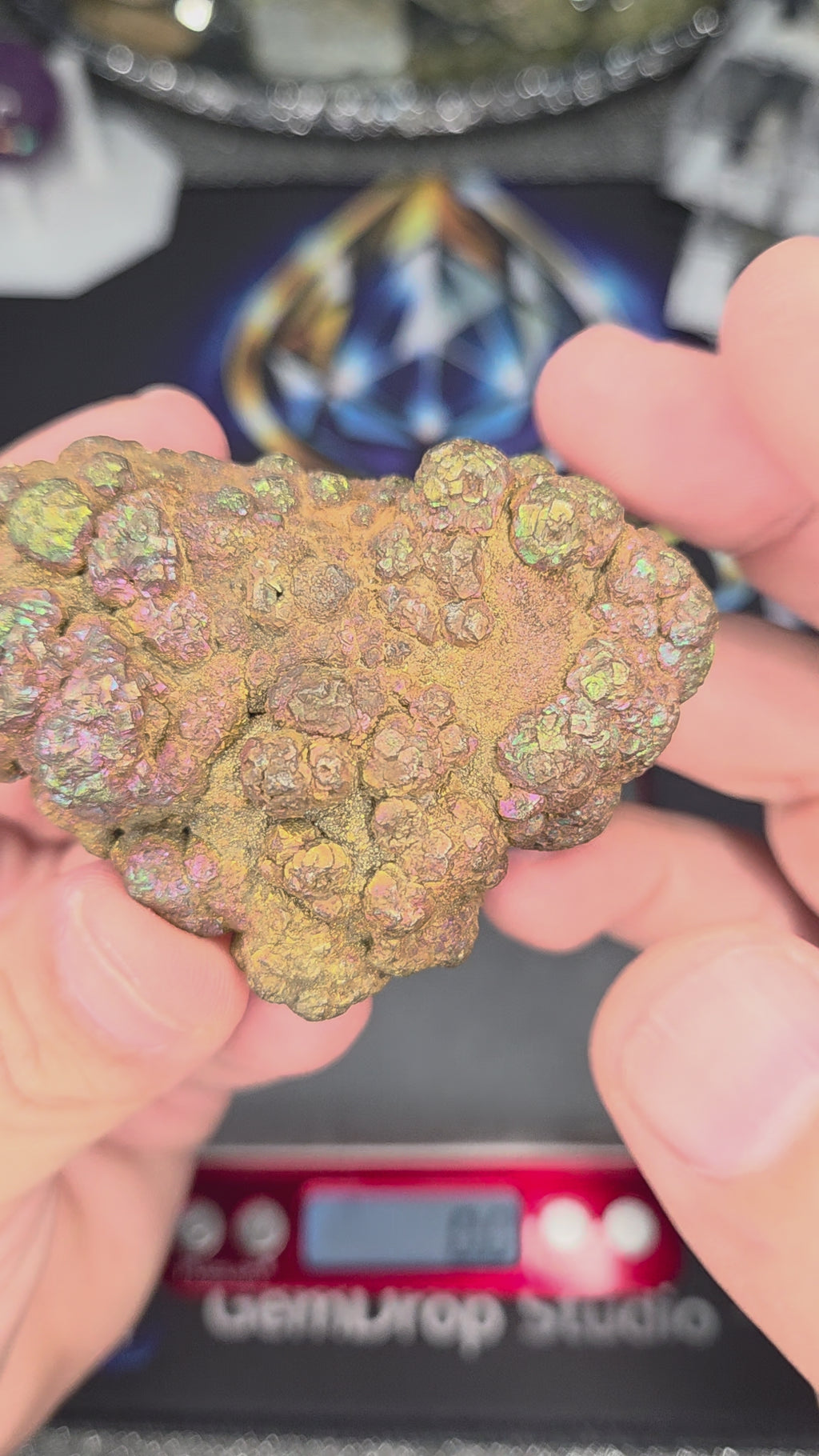 Natural Rainbow Iridescent Pyrite #002