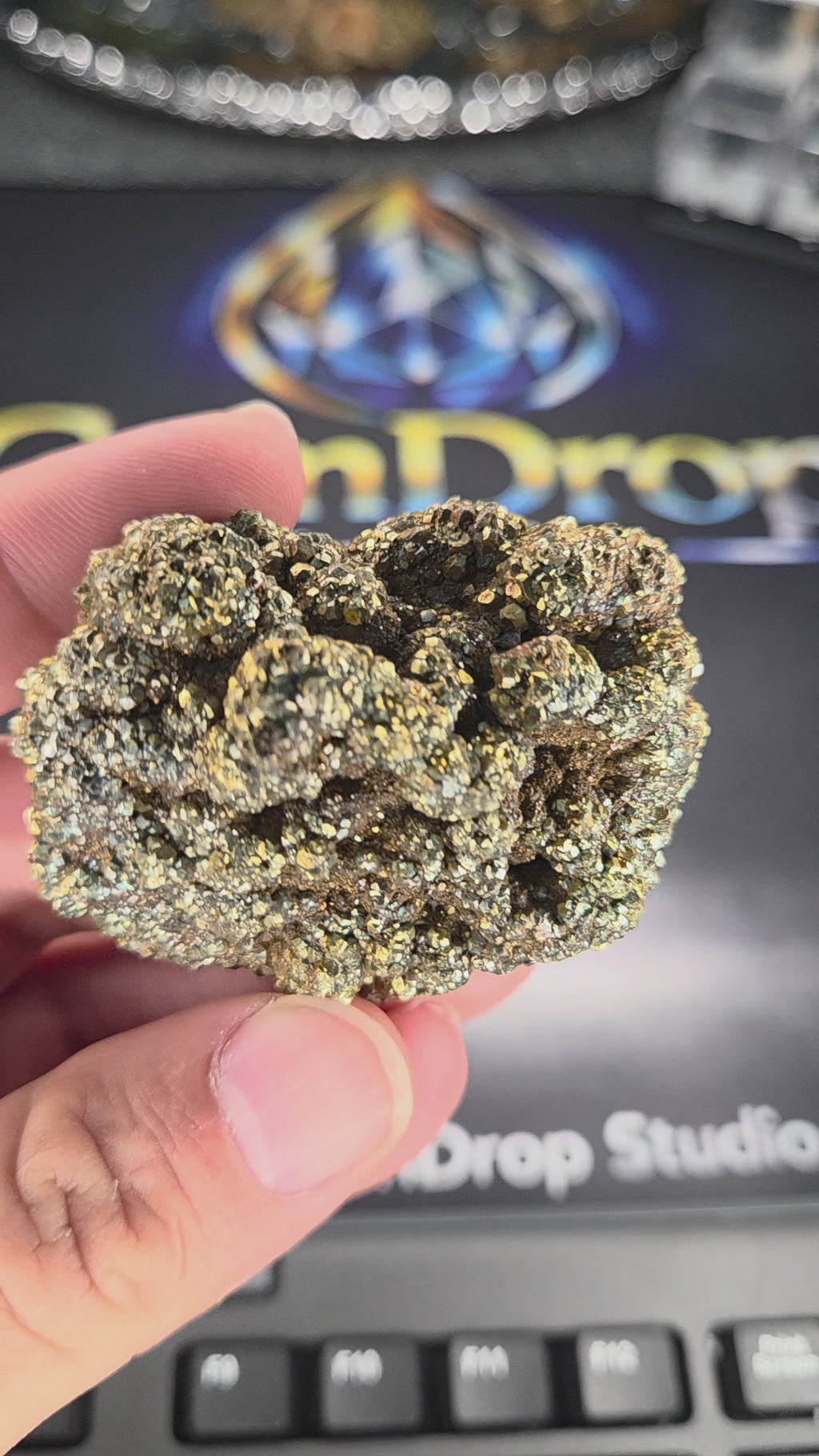 Natural Rainbow Iridescent Pyrite #001