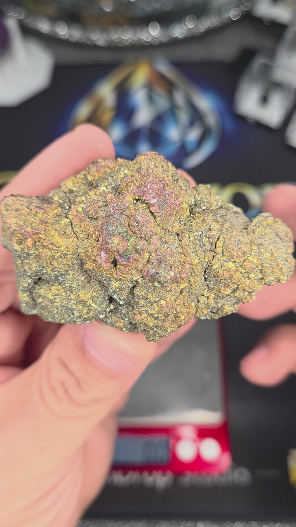 Natural Rainbow Iridescent Pyrite #006
