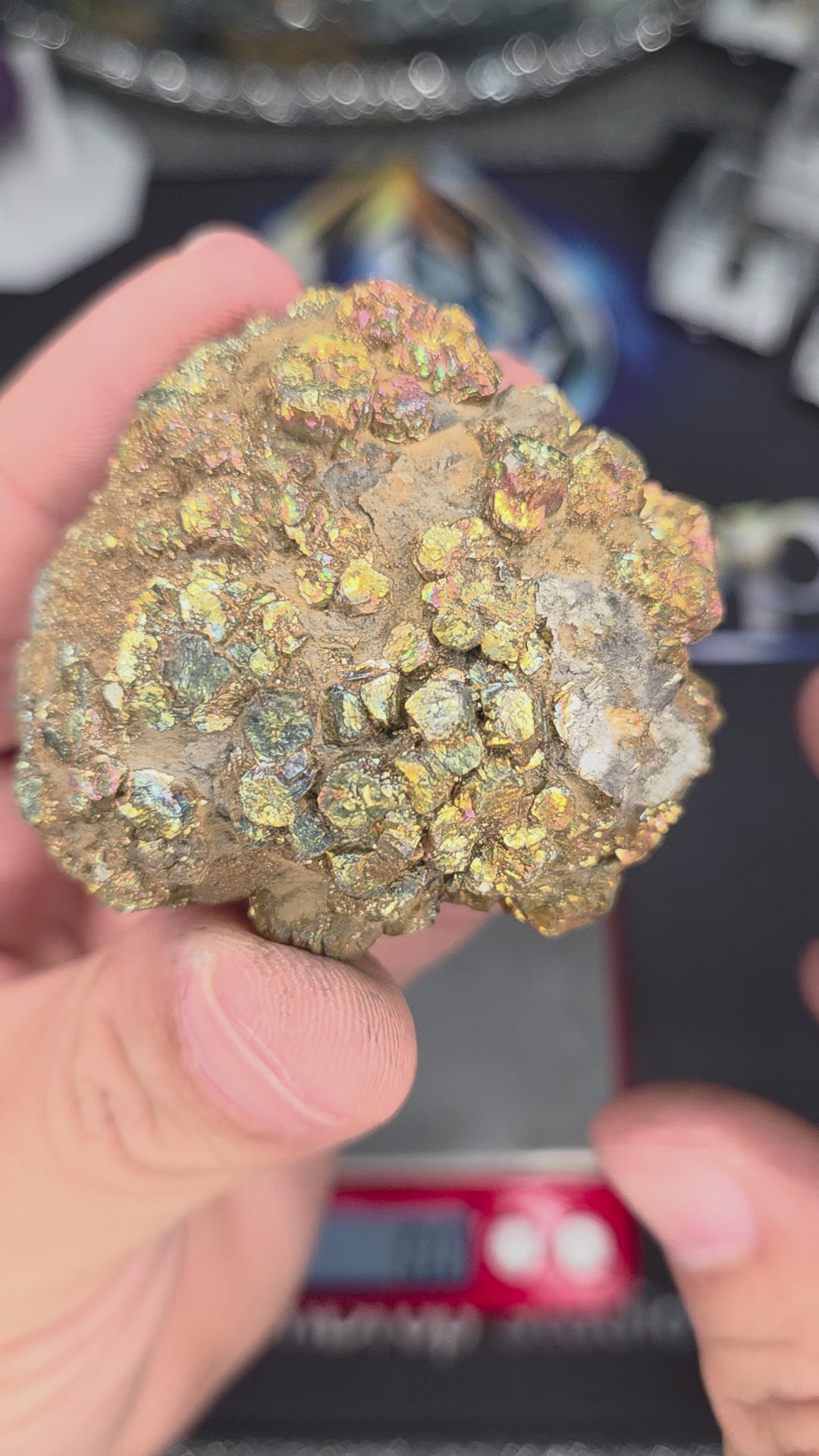 Natural Rainbow Iridescent Pyrite #009