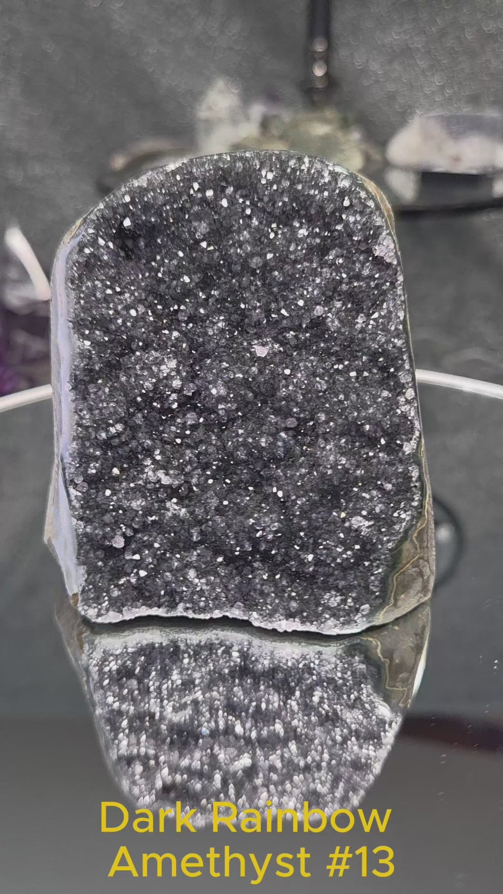 Uruguay Dark Rainbow Amethyst Mini Cathedral #13