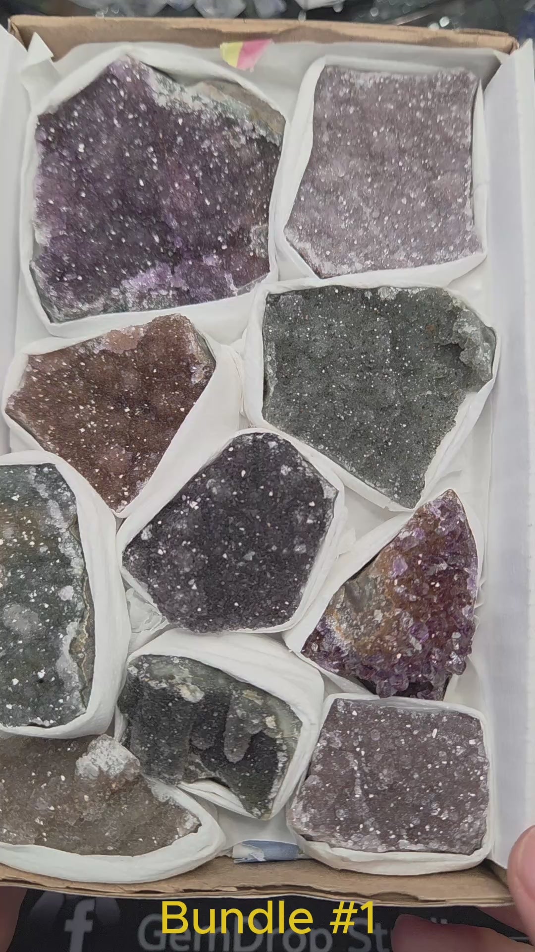 Brazil Druzy Quartz Bundle #1 — Deep Sparkle Mix