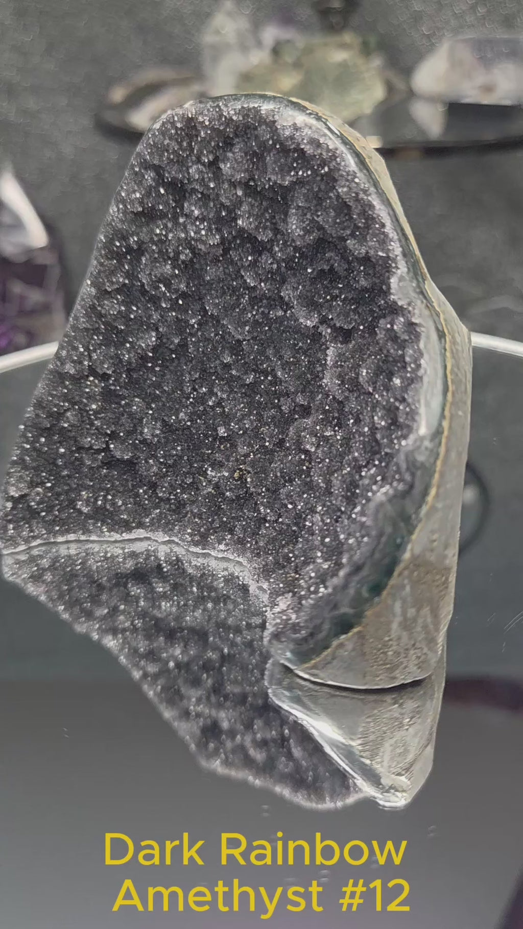 Uruguay Dark Rainbow Amethyst Mini Cathedral #12
