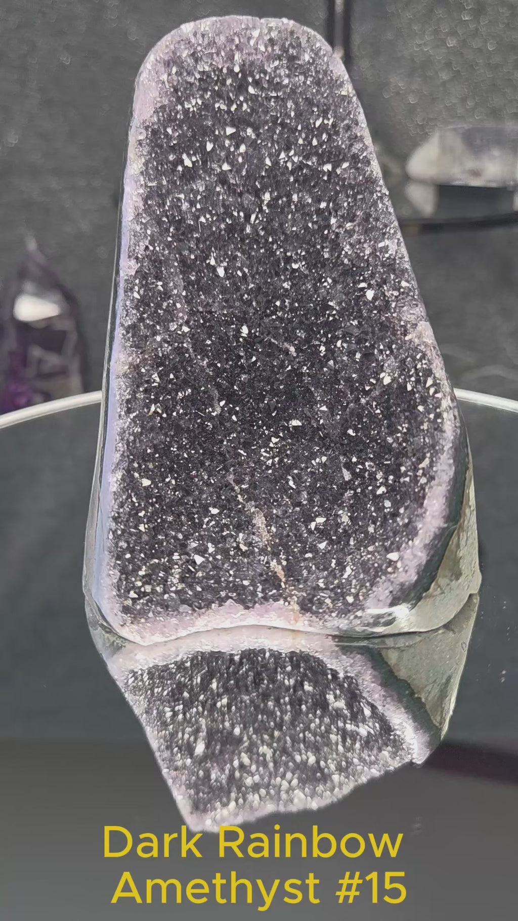 Uruguay Dark Rainbow Amethyst Mini Cathedral #15