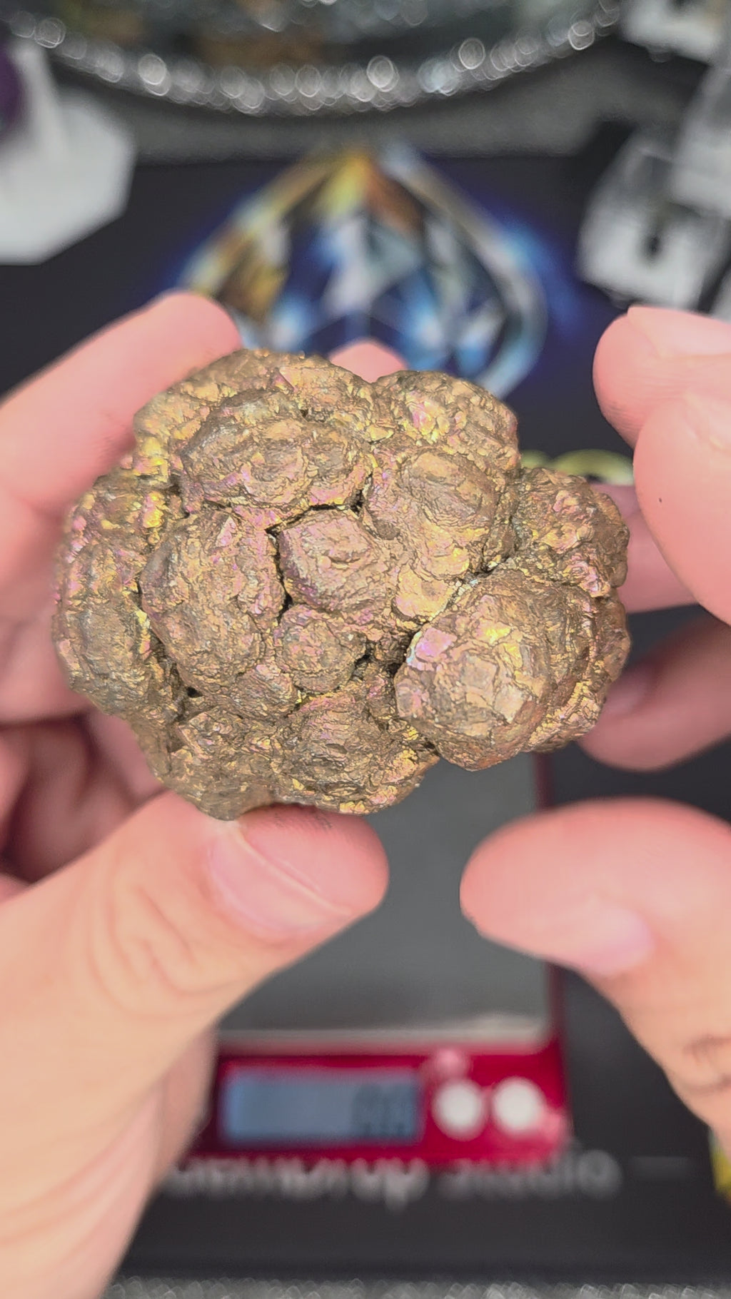 Natural Rainbow Iridescent Pyrite #005