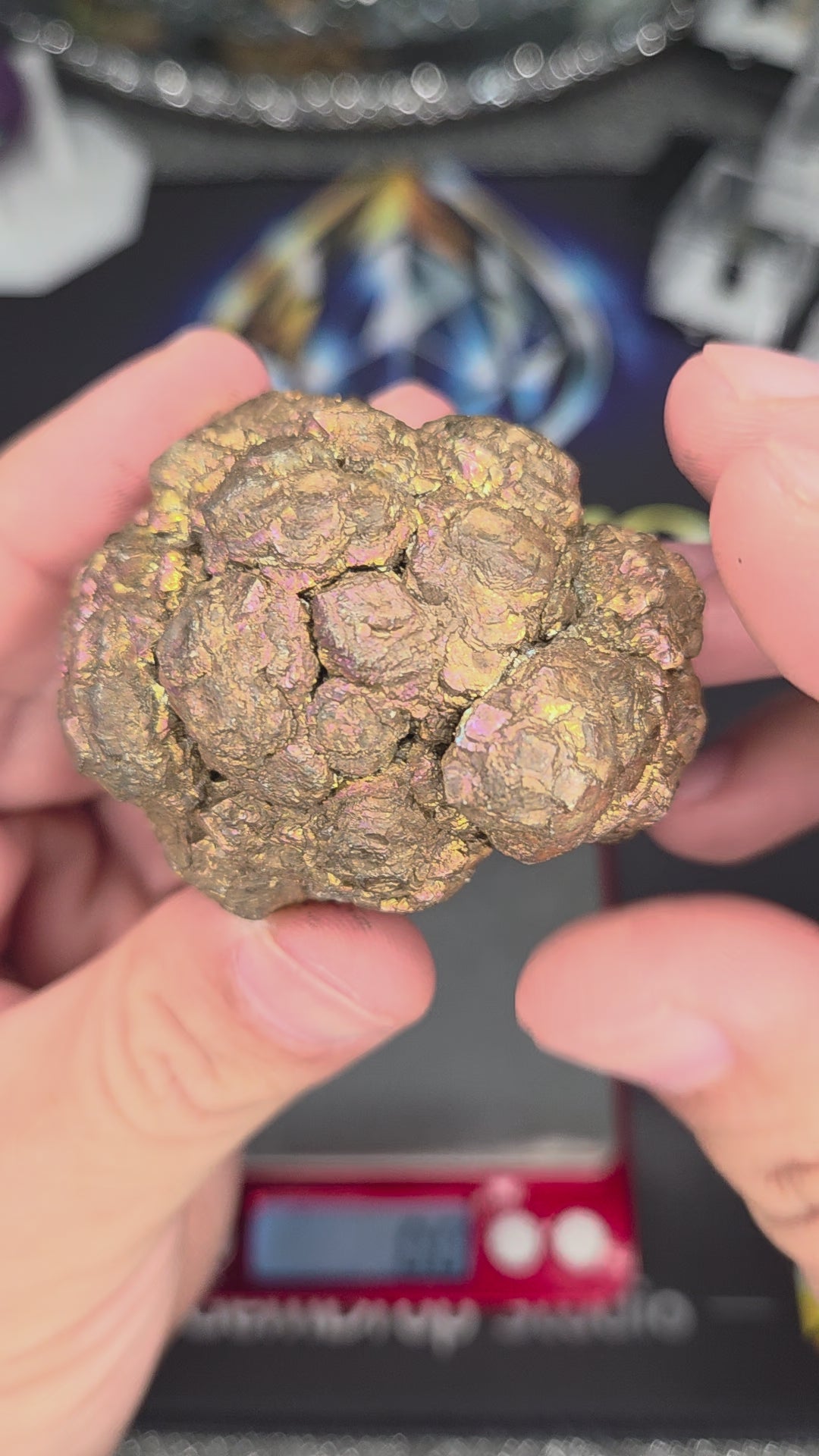 Natural Rainbow Iridescent Pyrite #005