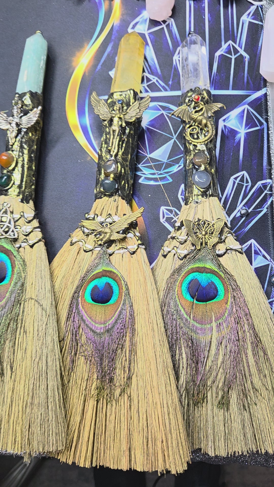 Crystal Broom Collection – Handcrafted Decorative Mini Brooms