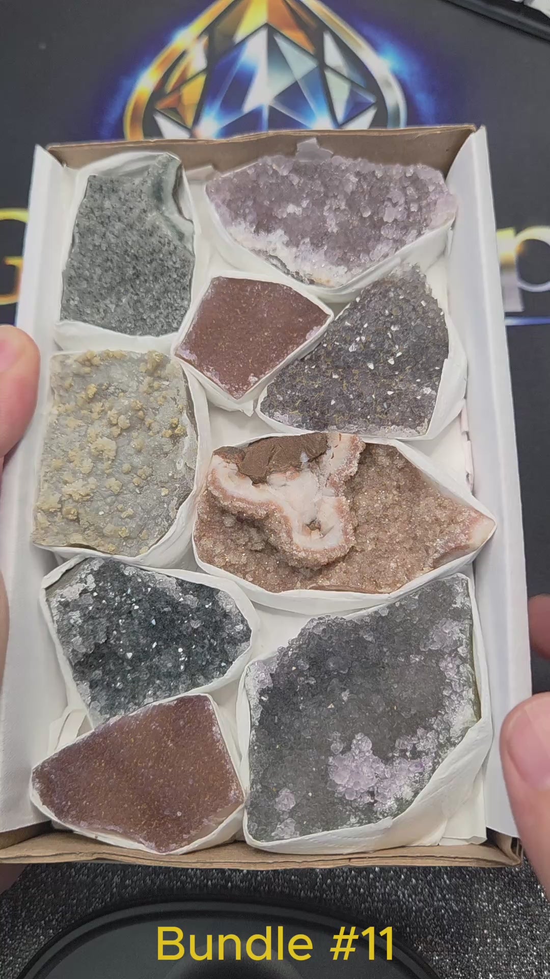 Brazil Druzy Quartz Bundle #11 — Golden Agate Collection